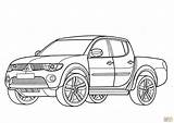 Mitsubishi L200 Coloring Pages Truck Pick Drawing 4x4 Ford Pickup Car Cars Lifted F150 Para Colorir Inform Cab Double Desenho sketch template