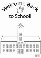 Coloring School Welcome Back Pages Printable sketch template
