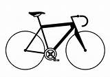 Bicycle Coloring Racing Large sketch template