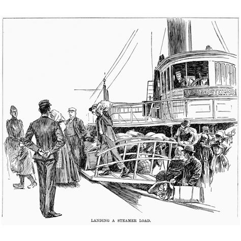 york immigrants  nimmigrants arriving  ship   york