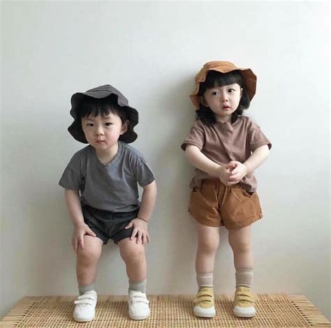 twin baby boys cute asian babies korean babies asian kids twin babies twin outfits kids