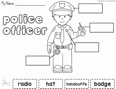 kindergarten police officers worksheet servicenumberorg police