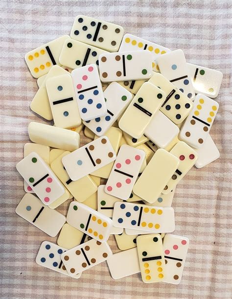 lot de  dominos vintage dominos en plastique blanc etsy