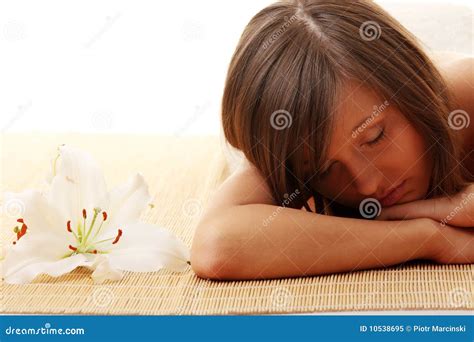 teen girl relaxing  massage stock image image  person health