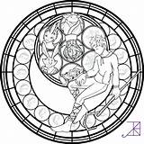 Stained Glass Coloring Pages Getcolorings sketch template