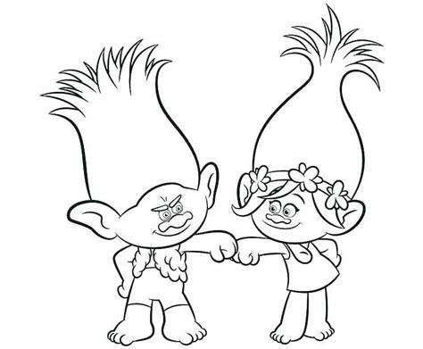 trolls coloring pages barb coloring pages