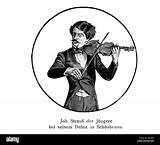 Johann Strauss Younger Stock Alamy His Composer Schoenbrunn Debut During Illustration sketch template