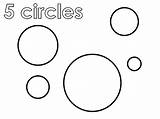 Coloring Pages Circles Shape Five sketch template