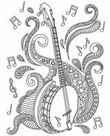Pages Mandala Mandolin Banjo Sheets Musical Guitar Violin Colorish Bästa Bilderna Blanco sketch template