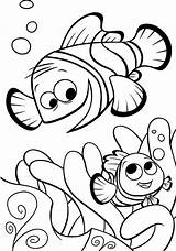 Nemo Finding Coloring Pages Fish Marlin Kids Color Dory Clown Clipart Outline Fun Print Characters Unisex Cliparts Clip Father Printable sketch template