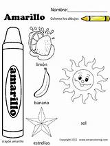Spanish Coloring Colors Worksheets Class Worksheet Preschool Pages Color Printable Learning English Kindergarten Kids Colouring Lessons Learn La Book Template sketch template
