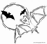Coloring Pages Animal Bats Color Bat Printable Moonlight Sheets Found sketch template