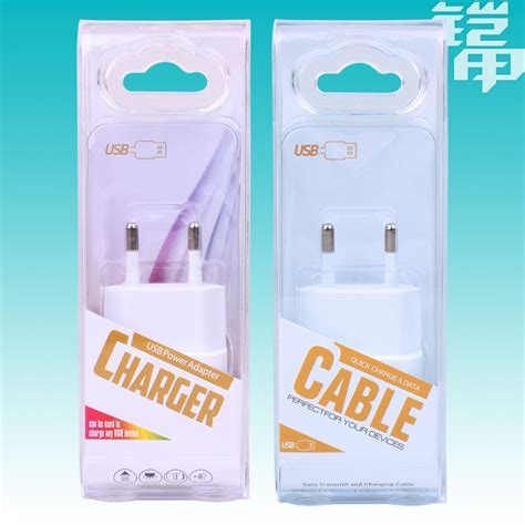 kj  pcs fashion pe plastic retail power adapter packaging boxes package  charger
