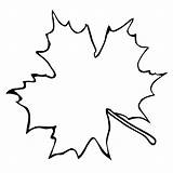Leaf Outline Simple Clip Coloring Pages sketch template