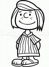 Peppermint Patty Peanuts sketch template