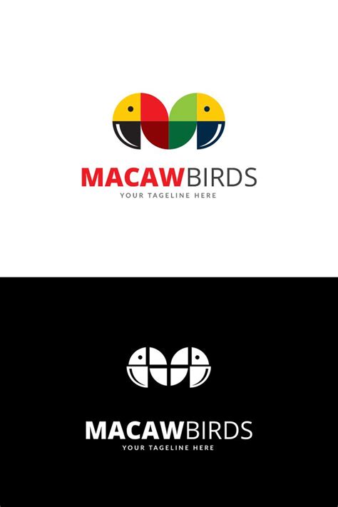 macaw bird logo template   parrot logo bird logos logo templates