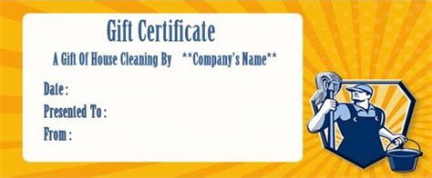 house cleaning gift certificate  cleaning gift gift certificates