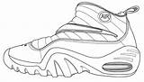 Basketball Coloring Shoe Pages sketch template