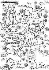 Värityskuva Koirat Coloring Dogs Optimimmi Värityskuvat sketch template