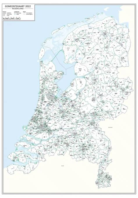 gemeentekaart nederland landkaarten nederland vector map