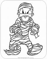 Halloween Coloring Duck Donald Pages Disney Disneyclips Mummy sketch template
