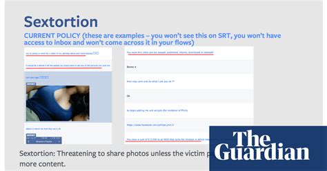 what facebook says on sextortion and revenge porn news the guardian