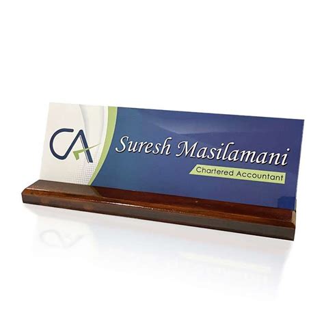 printed ca desk  plate corporate office nameplates royal gifts