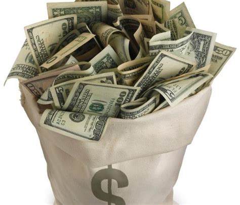 Bag Of Money Glossy Poster Picture Photo Currency Dollars Bills Rich