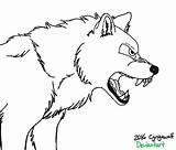 Wolf Snarly Lineart Basic Remaster Cyngawolf Deviantart Getdrawings Drawing sketch template