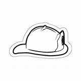 Hat Coloring Fireman Firefighter Printable Popular sketch template