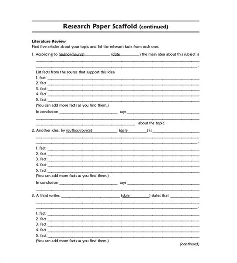 research paper outline templates  sample  format