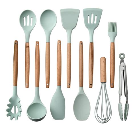 pcs cooking utensils kitchen utensil set silicone kitchenware set