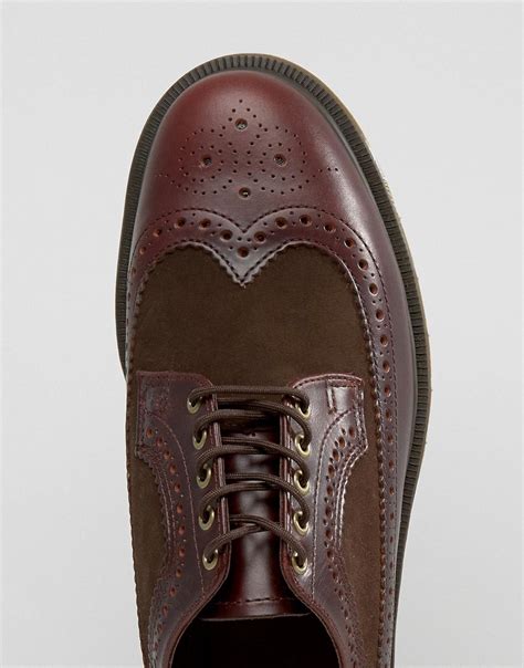 lyst dr martens  brogue shoes  brown  men