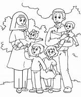 Family Coloring Pages Muslim Happy Color Kids Islam Colouring Friends Drawing Print Printable Book Boyama Tree Resimler Result Father sketch template