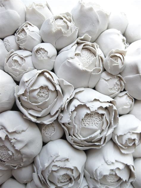 polymer flower sculptures  tiles  angela schwer colossal