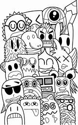 Doodle Coloring Friends Monster Doodles Kawaii Ii Cute Deviantart Pages Drawings Designs Dessin Coloriage Drawing Sheets Funny Random Google Mignion sketch template