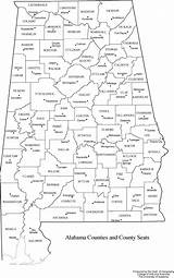 Alabama Map County Counties Seats Outline Maps Al Individual Links States sketch template