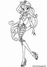 Winx Coloring Club Stella Pages Printable Book sketch template