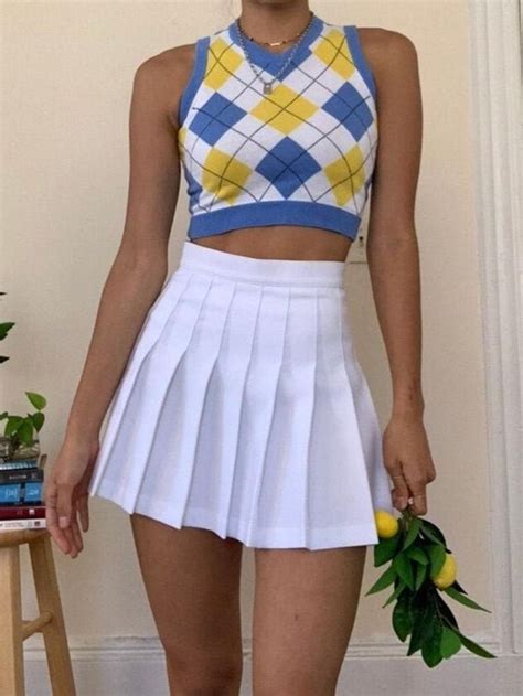 white tennis skirt pleated for women high waisted mini skirt aesthetic