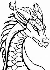 Dragon Head Colouring Dragons Printables Printable St George Creatures sketch template