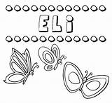 Eli Colorear Nombres Nombre sketch template
