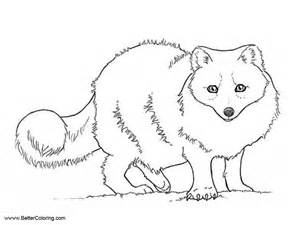 arctic tundra animals coloring pages fox  sketch coloring page