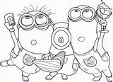 Coloring Pages Minion Funny Fun Cute sketch template