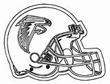 Coloring Falcons Atlanta Pages Helmet Football Popular sketch template