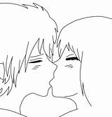 Kissing Lineart sketch template