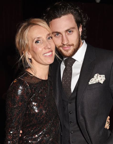 aaron taylor johnson and wife sam cutest pictures popsugar celebrity