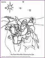 Wise Coloring Men Three Star Kids Following Pages Christmas Biblewise Bible Nativity School Fun Sunday Sheets Jesus Wisemen Shepherds Color sketch template