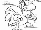 Caballeros Coloring Three Pages Disney Panchito Jose Colouring sketch template