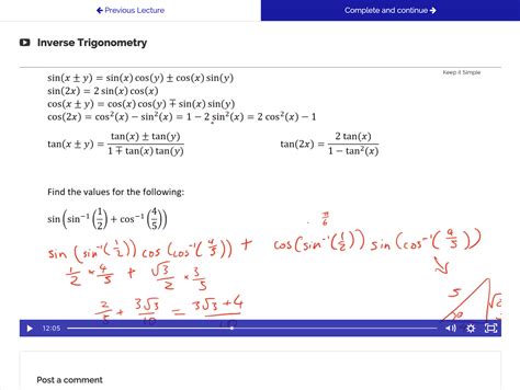 Vce Specialist Mathematics 3 4 Tutoring Course