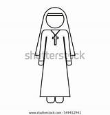 Nun Related sketch template